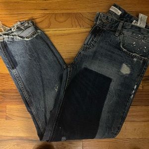 Zara pay work painted denim